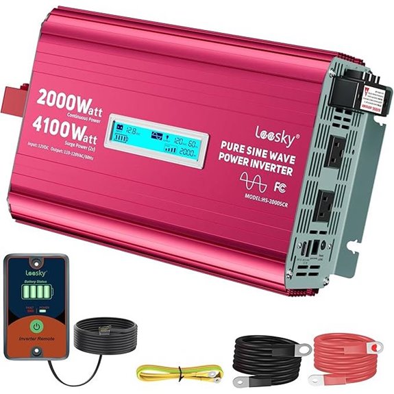 LEESKY 2000W Pure Sine Wave Inverter for Solar