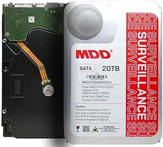 Renewed 20TB 7200RPM SATA Surveillance Hard Drive