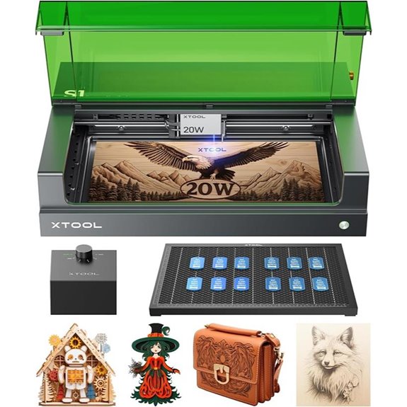 xTool S1 20W Laser Engraver & Cutter Machine Bundle