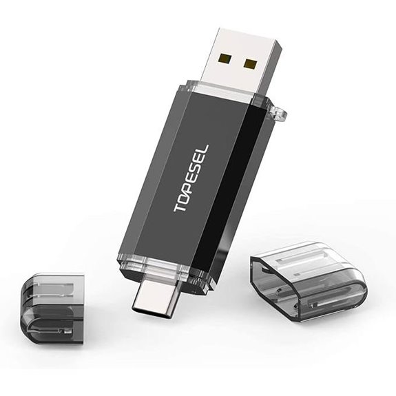 TOPESEL 256GB USB-C Flash Drive with LED Indicator