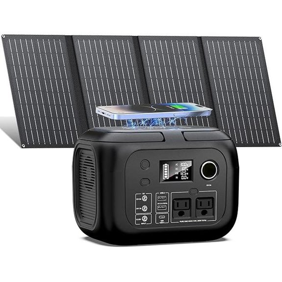 Solar Powered 300W Portable Generator with Panels