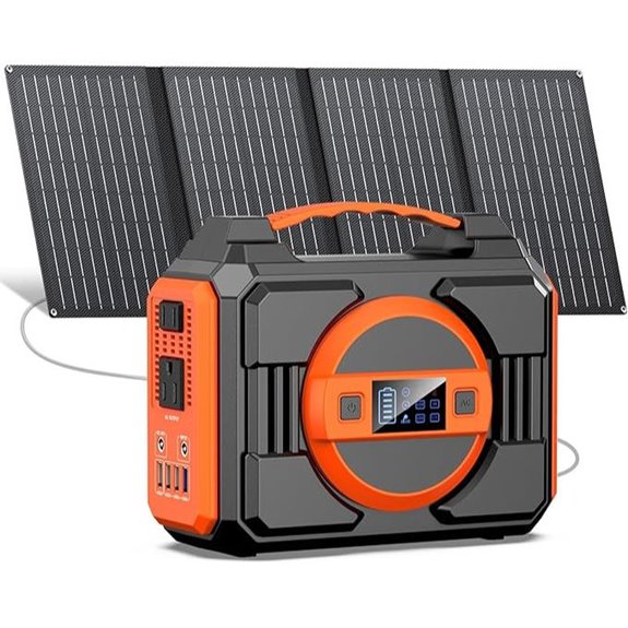 Solar Power Generator 300W with Solar Panels & AC Outlet