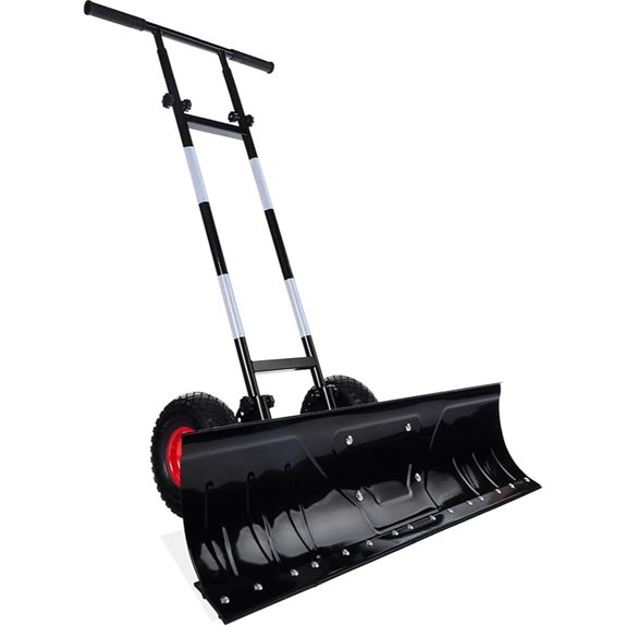 Best Choice 36in Galvanized Snow Pusher with Wheels