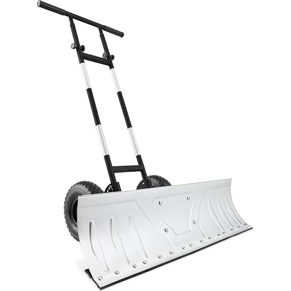 Best Choice 36in Galvanized Snow Pusher with Wheels