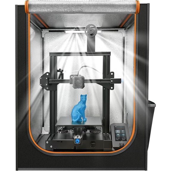 3d printer enclosure with lighting
