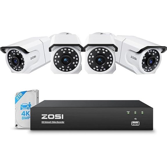 ZOSI 4K PoE Security Camera System with NVR