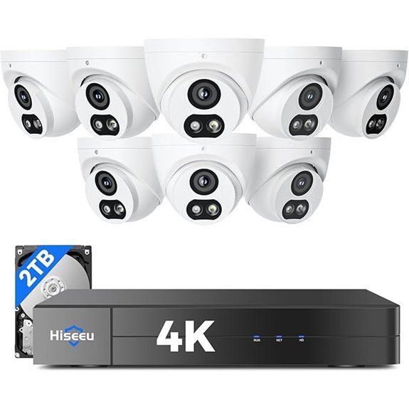 Hiseeu 4K PoE Security Camera System with 2TB Drive