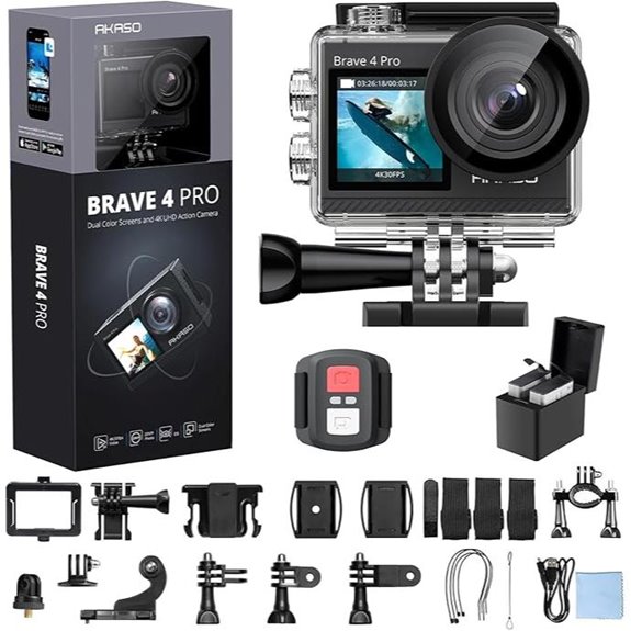 AKASO Brave 4 Pro 4K Action Camera with Waterproof Features