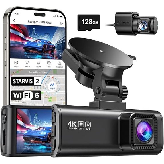 4k wifi gps dash cam