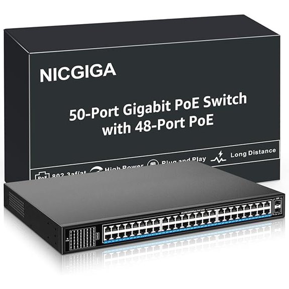 NICGIGA 50-Port Gigabit PoE Switch with SFP
