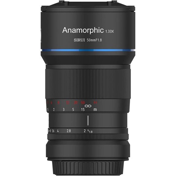 SIRUI 50mm F1.8 1.33X APS-C Anamorphic Lens for E Mount Blue Flare