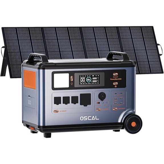 OSCAL 6000W Solar Generator with Expandable Battery