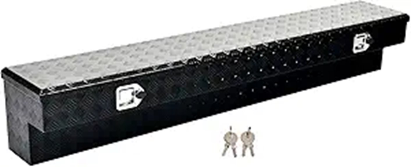 72-Inch Aluminum Side Mount Truck Toolbox with Lock