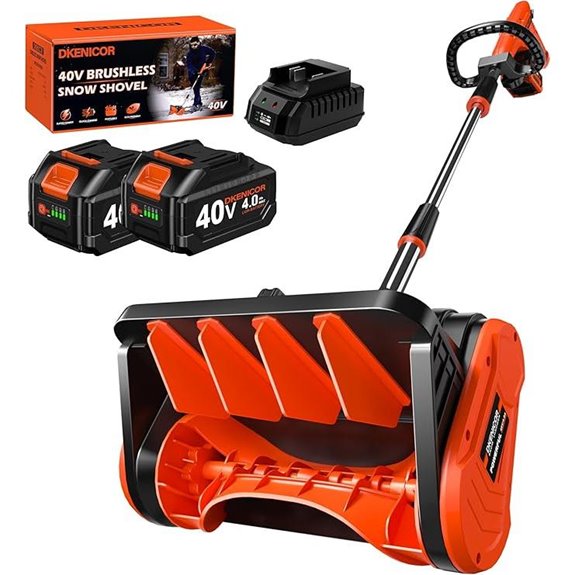 80V Cordless Snow Shovel with Dual Batteries