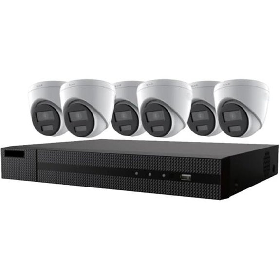 8-Channel 4K IP Camera System with 6 Turret Cameras