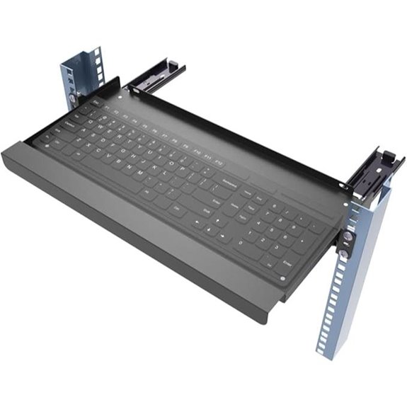 JINGCHENGMEI 1U 8 Deep Rack Mount Sliding Shelf