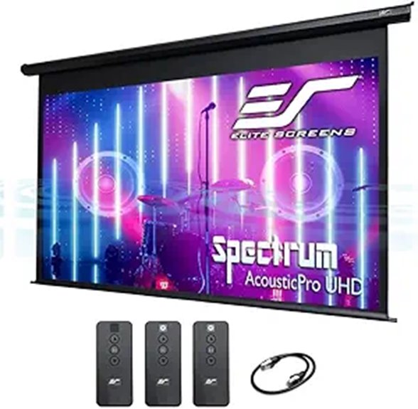 Elite Screens Acoustic Transparent Electric Projector Screen