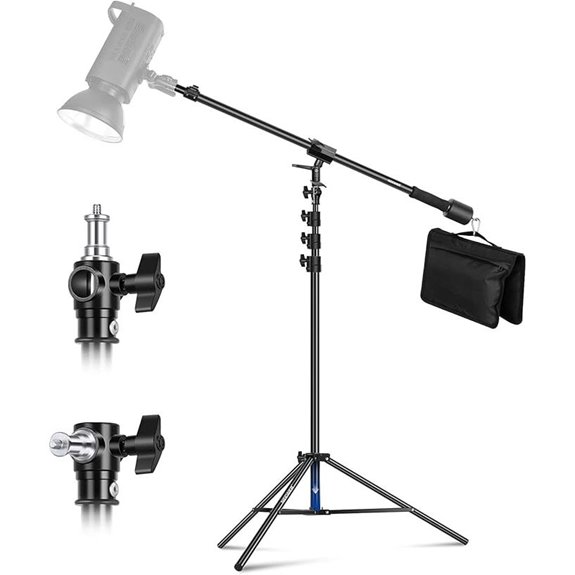 NEEWER Adjustable Air Cushioned Light Stand with Boom