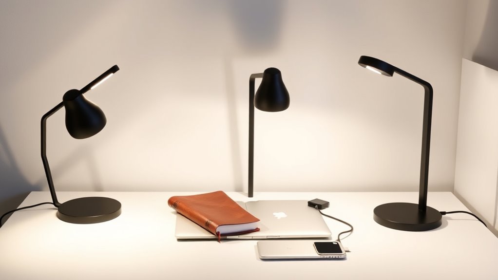 adjustable brightness and ports