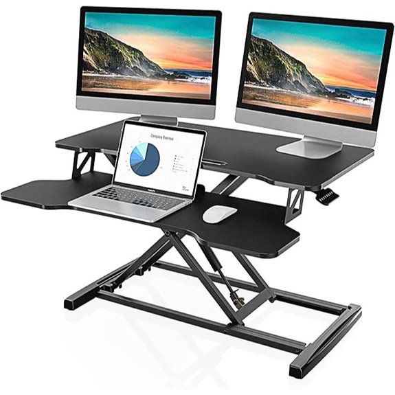 Height Adjustable Standing Desk for Dual Monitors