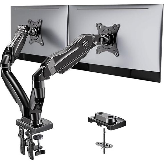 HUANUO Dual Adjustable Monitor Desk Mount