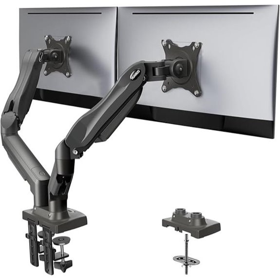 HUANUO Dual Adjustable Monitor Desk Mount