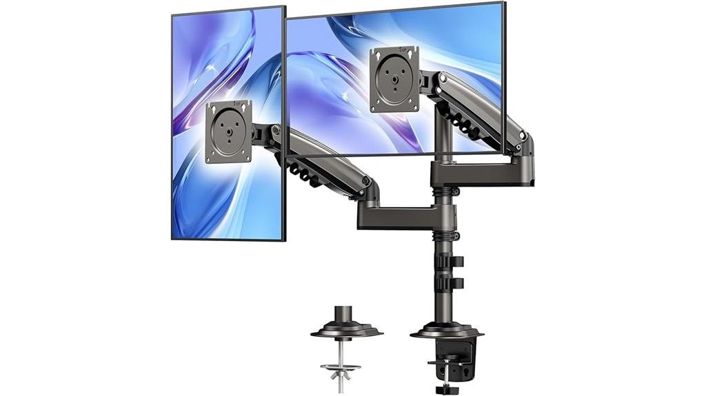 adjustable dual monitor stand