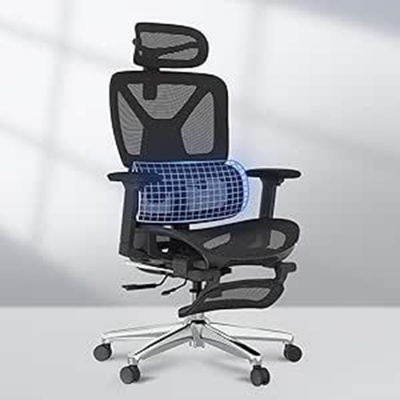 FLEXISPOT ErgoX Ergonomic Office Chair with Footrest