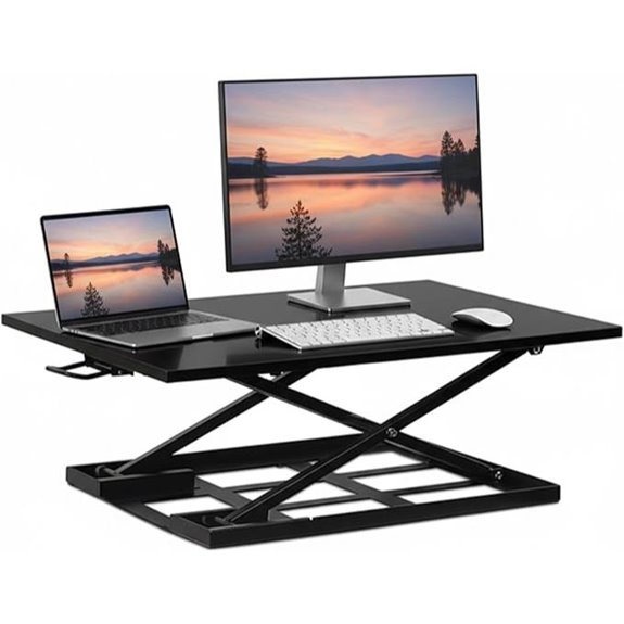 Mount-It! Sit-Stand Desk Converter with Gas Spring