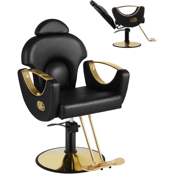 Reclining Salon Barber Chair with Hydraulic Pump