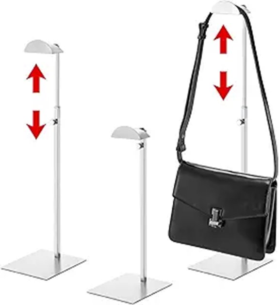Hacaroa 3-Pack Adjustable Stainless Steel Purse Stands