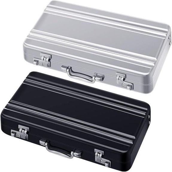 Oudain 2-Pack Aluminum Business Card Holders