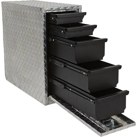Ironton 5-Drawer Sidebed Storage Truck Box Aluminum 20–47in.W
