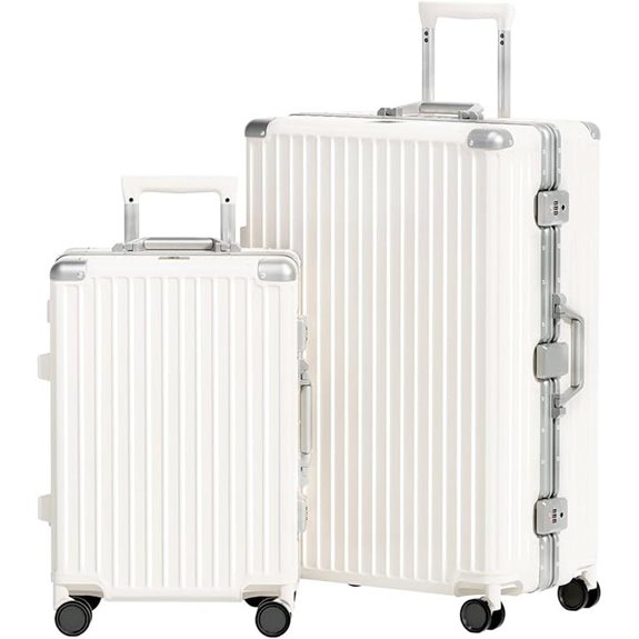 AnyZip 2-Piece Aluminum Luggage Set with TSA Lock