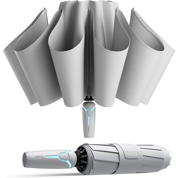 Windproof Travel Umbrella with Automatic Reverse Fold