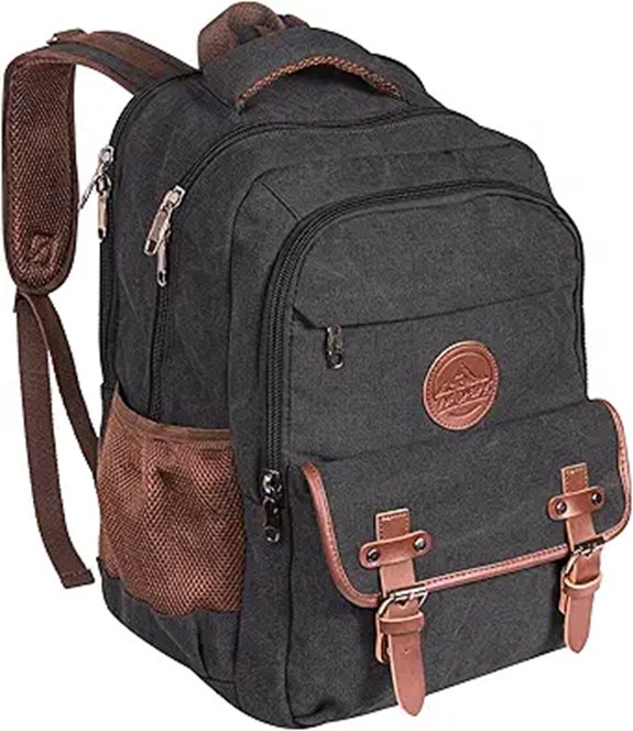 Ama Dablam Canvas Backpack with Multiple Pockets