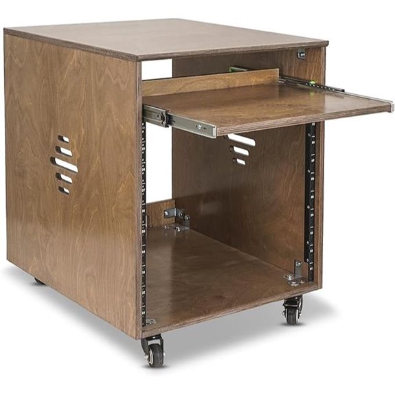 Sound Town 10U Baltic Birch Studio Rack with Casters