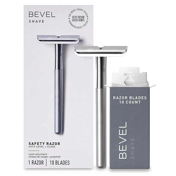 Bevel Safety Razor with Blades for Men
