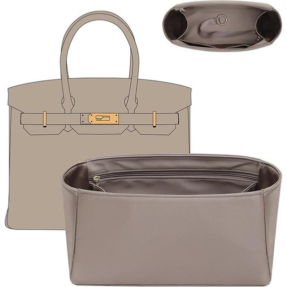Doxo Satin Handbag Organizer Insert for Birkin 25
