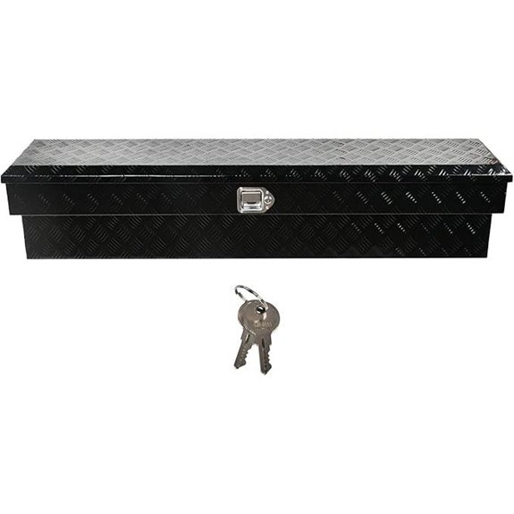 Black Aluminum Truck Side Mount Tool Box with Lock