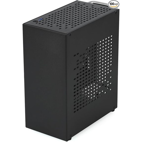 black aluminum mini itx chassis