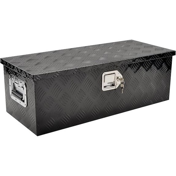 30-Inch Black Aluminum Truck Bed Tool Box