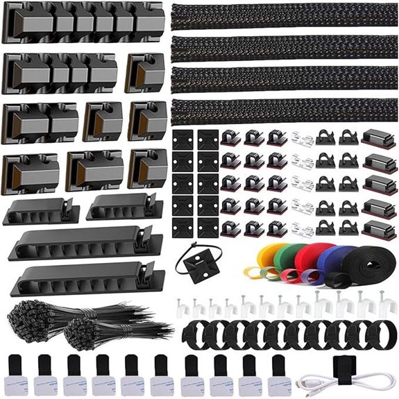 ELII 327 pcs Cable Management Kit (Black)
