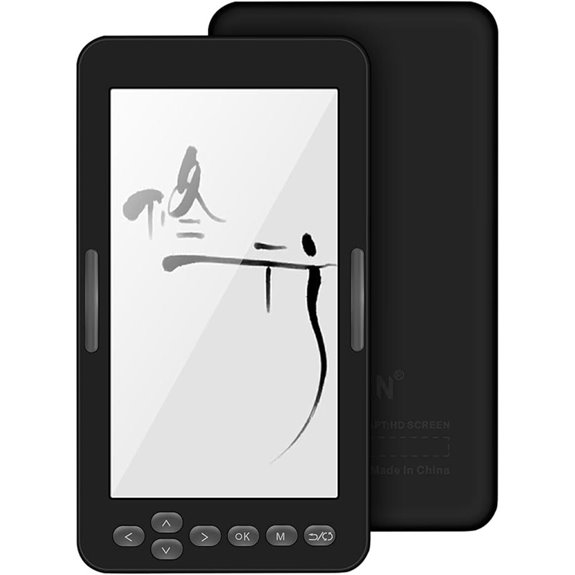 Black-Gray 4.7-Inch E-Reader with 4GB Storage