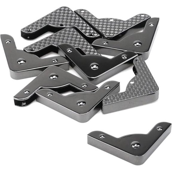 Pufguy Gun Black Metal Bag Corner Protectors (10 pcs)
