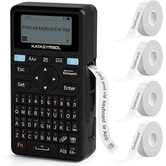 SUPVAN E11 Bluetooth Label Maker with 4 Tapes