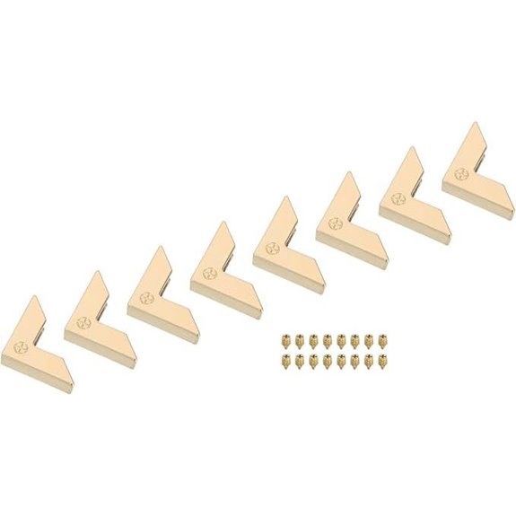uxcell Brass Purse Corner Protectors (8 Pack)