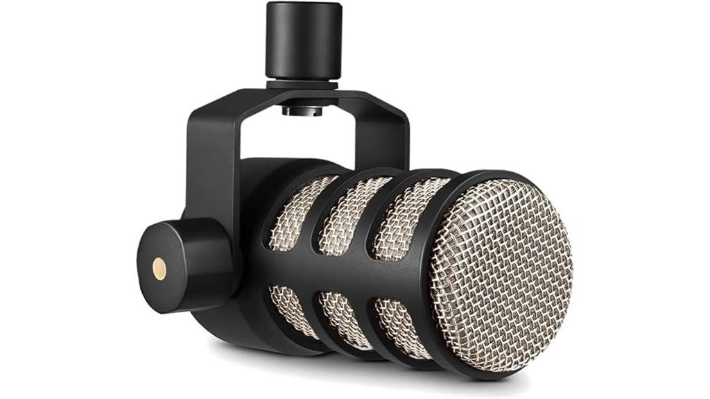 broadcast quality black microphone