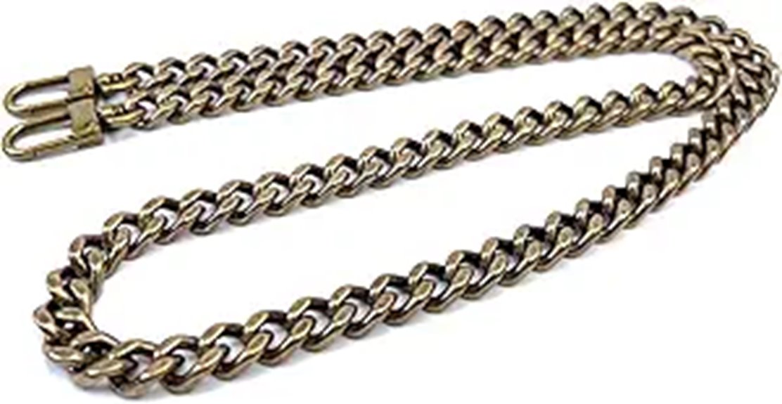32-Inch Metal Bronze Purse Chain Replacement Strap