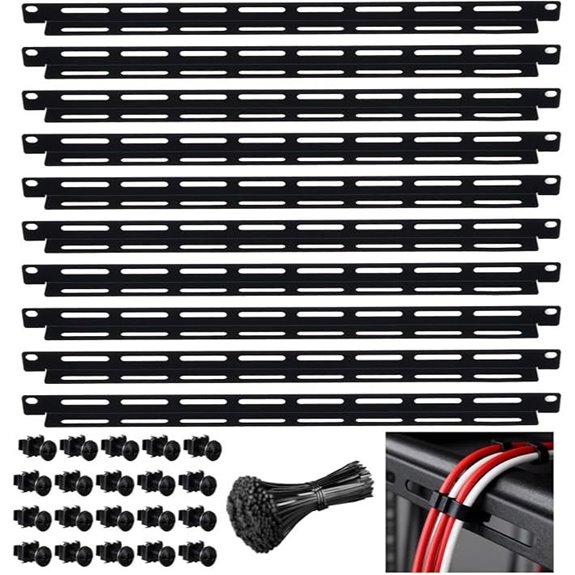 10 Pcs Cable Management Kit with Ties and Accessories